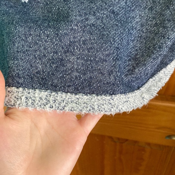 12PM by Mon Ami blue winter fleece lined skirt with pockets and drawstring - Picture 4 of 6